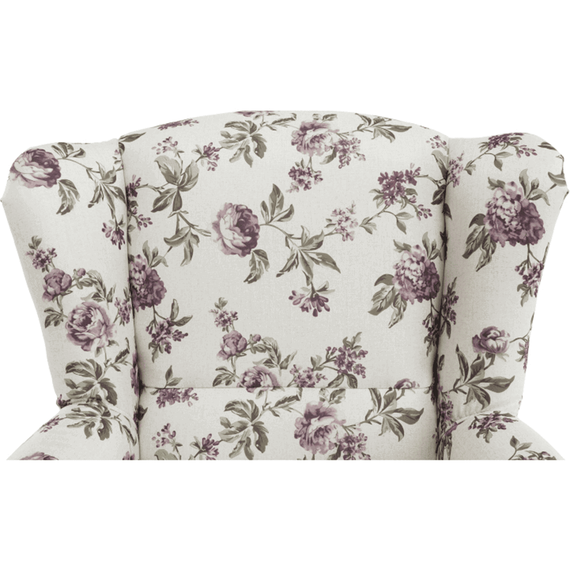 Fotoliu cu taburet, material textil rose 18, ASTRID - 4- Roveli