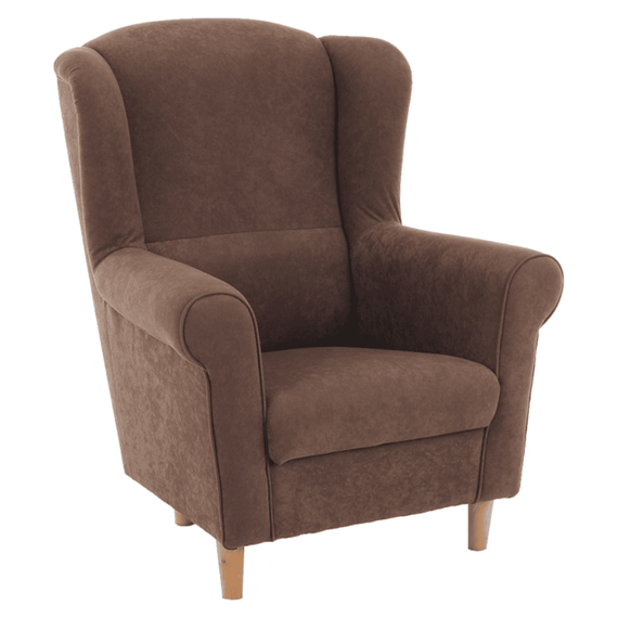 Fotoliu, textil maro, CHARLOT - - Roveli