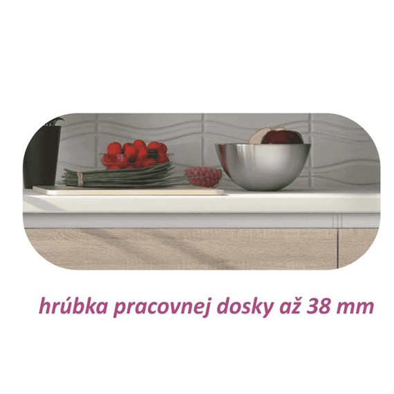 Dulap inferior cu 2 uşi, stejar sonoma, LINE - 5- Roveli