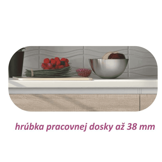 Dulap inferior cu 3 sertare, stejar sonoma/alb, LINE D60S3 - 5- Roveli