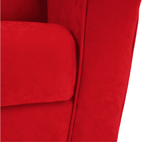 Fotoliu, textil roşu, CHARLOT - 9- Roveli
