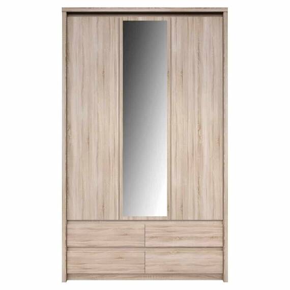 Dulap cu oglindă 3D4S, stejar sonoma, NORTY TYP 1 - 3- Roveli
