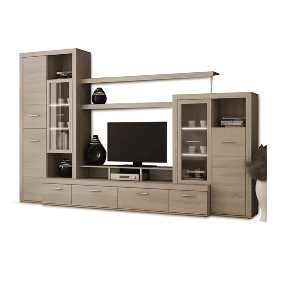 Mobilă de living, stejar sonoma, ATLANTIS NEW - 2- Roveli