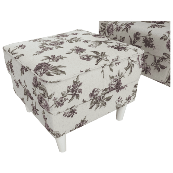 Fotoliu cu taburet, material textil rose 18, ASTRID - 11- Roveli