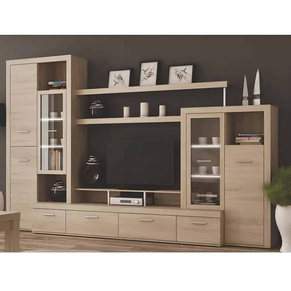 Mobilă de living, stejar sonoma, ATLANTIS NEW - - Roveli