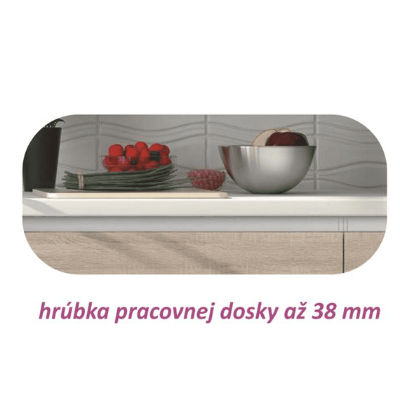 Dulap inferior cu 3 sertare, stejar sonoma, LINE - 6- Roveli