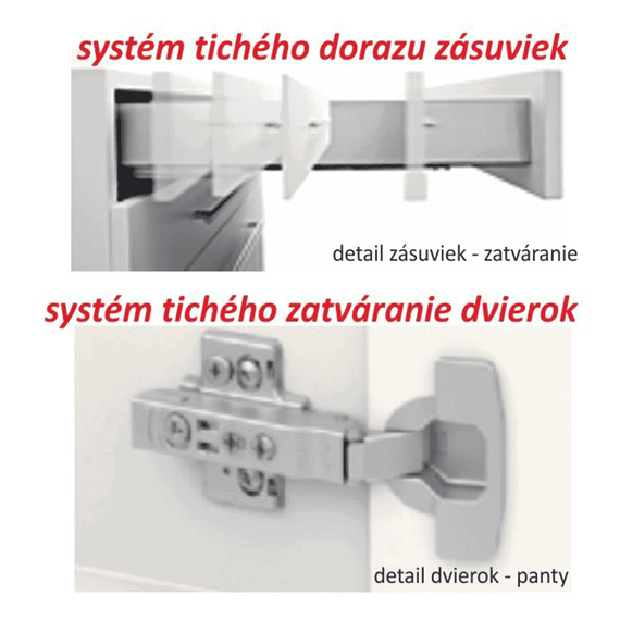 Dulap inferior cu 3 sertare, stejar sonoma, LINE - 5- Roveli