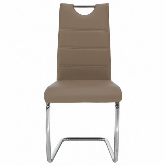 Scaun de bucătărie, cappuccino/cusătura deschisă, ABIRA NEW - 2- Roveli