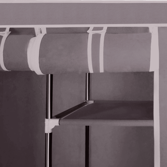 Organizator de garderobă, material textil/metal, maro, METIN VNW15 - 5- Roveli