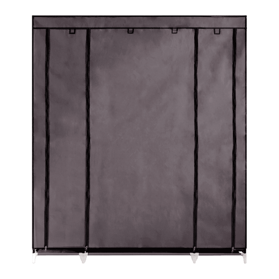 Organizator de garderobă, material textil/metal, maro, METIN VNW15 - 4- Roveli