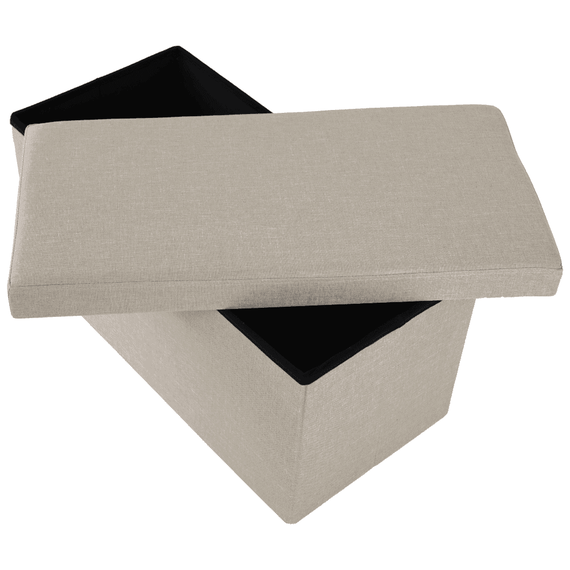 Taburet pliabil, material bej, ORELIA - 7- Roveli