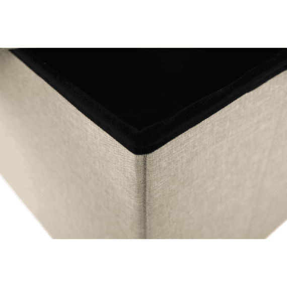 Taburet pliabil, material bej, ORELIA - 4- Roveli