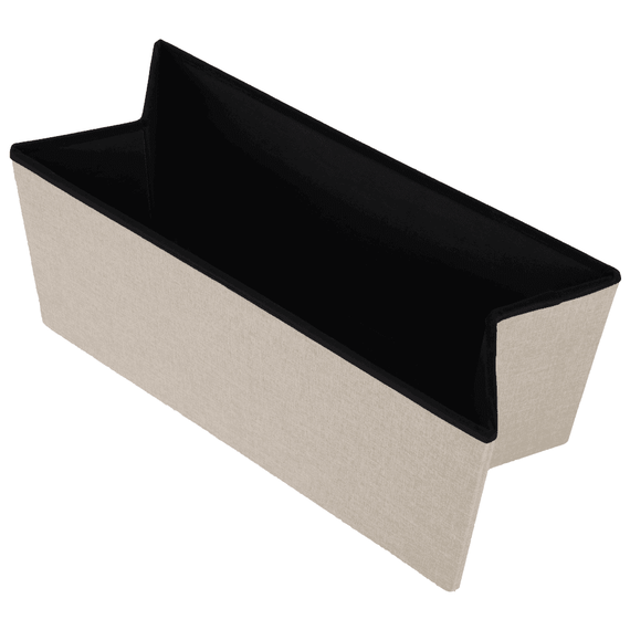 Taburet pliabil, material bej, ORELIA - 9- Roveli