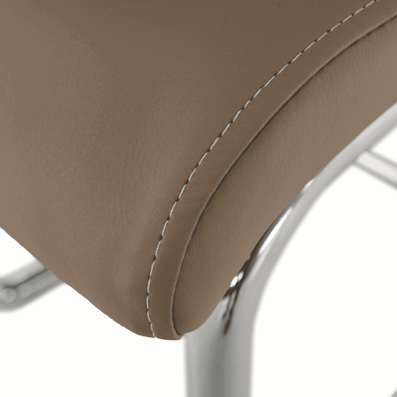 Scaun de bucătărie, cappuccino/cusătura deschisă, ABIRA NEW - 6- Roveli