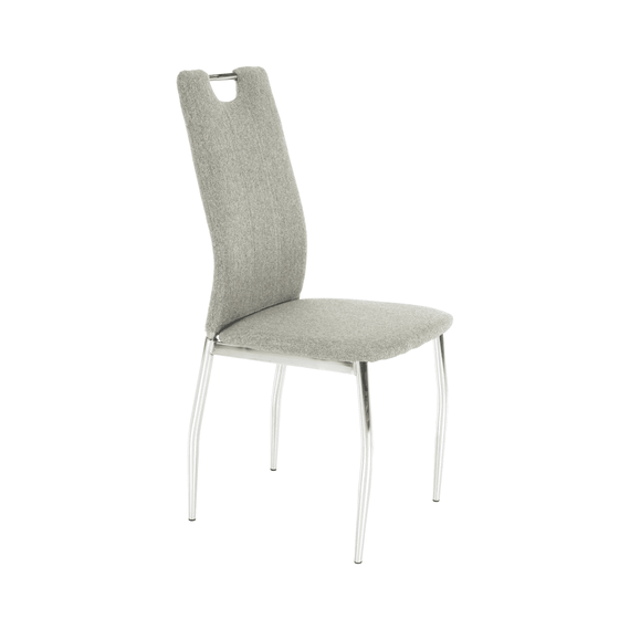 Scaun bucătărie, material textil bej/crom, OLIVA NEW - 9- Roveli