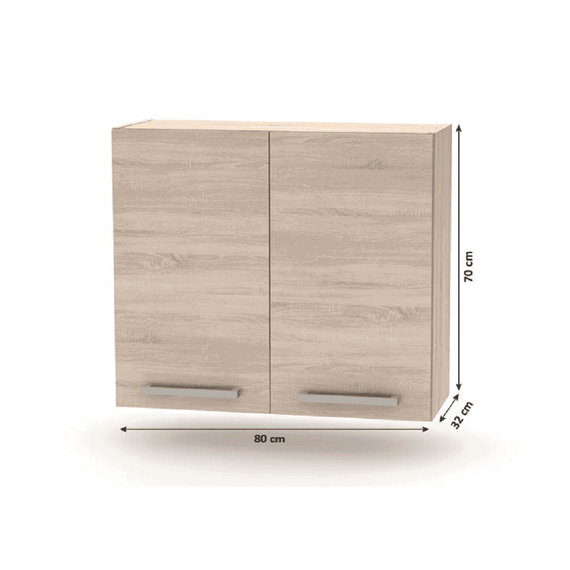 Ansamblu de bucătărie 2,4 m, stejar sonoma, NOVA PLUS - 5- Roveli