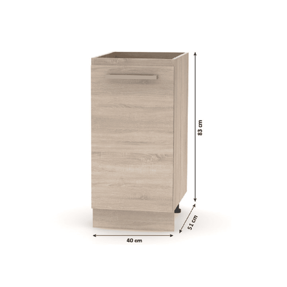 Ansamblu de bucătărie 2,4 m, stejar sonoma, NOVA PLUS - 8- Roveli