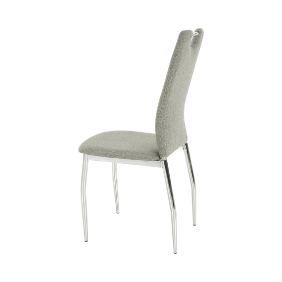 Scaun bucătărie, material textil bej/crom, OLIVA NEW - 5- Roveli