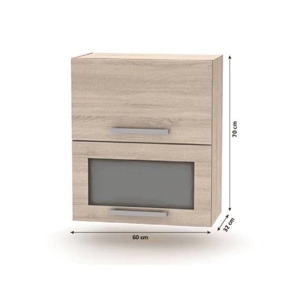 Ansamblu de bucătărie 2,4 m, stejar sonoma, NOVA PLUS - 9- Roveli