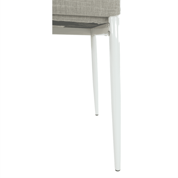 Scaun, textil bej/metal alb, COLETA NOVA - 11- Roveli