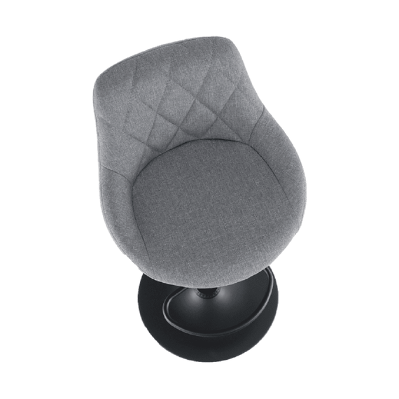 Scaun bar, material textil gri/negru, TERKAN - 2- Roveli