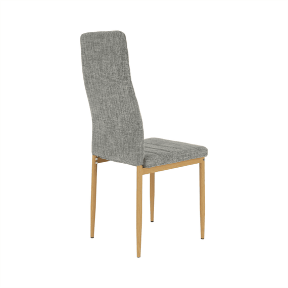 Scaun, material textil gri deschis/cadru metalic fag, COLETA NOVA - 7- Roveli