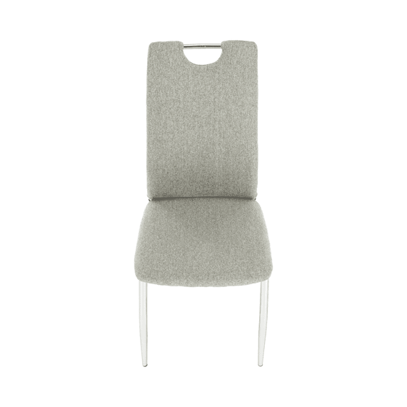 Scaun bucătărie, material textil bej/crom, OLIVA NEW - 3- Roveli