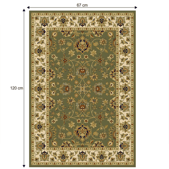 Covor 67x120 cm, verde/amestec de culori/model oriental, KENDRA TYP 2 - 2- Roveli