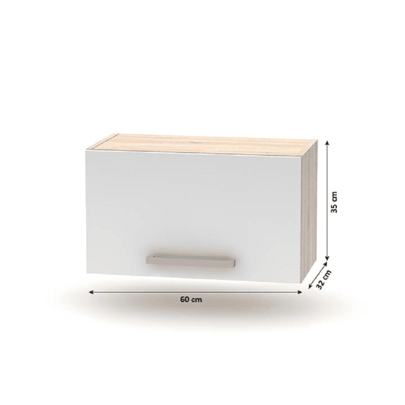 Ansamblu de bucătărie 2,4 m, stejar sonoma/alb, NOVA PLUS - 9- Roveli