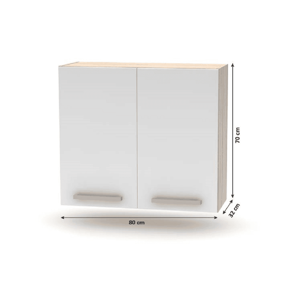 Ansamblu de bucătărie 2,4 m, stejar sonoma/alb, NOVA PLUS - 2- Roveli