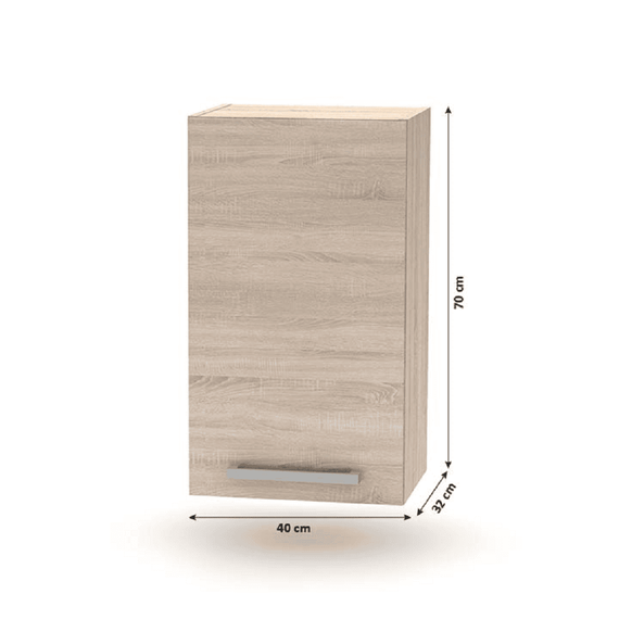 Ansamblu de bucătărie 2,4 m, stejar sonoma, NOVA PLUS - 4- Roveli