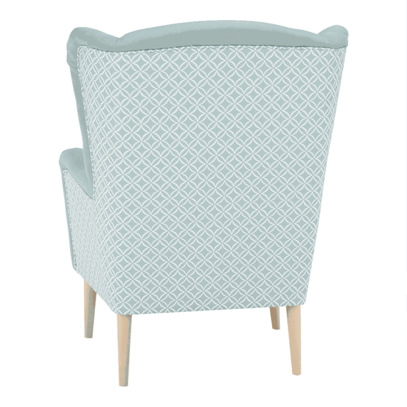 Scaun de design, ţesătură mentol/model, BELEK - 7- Roveli