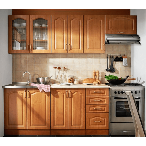 Ansamblu de bucătărie, arin, LORA MDF NEW KLASIK - - Roveli