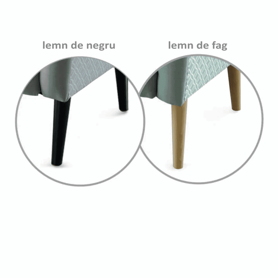 Scaun de design, ţesătură mentol/model, BELEK - 3- Roveli