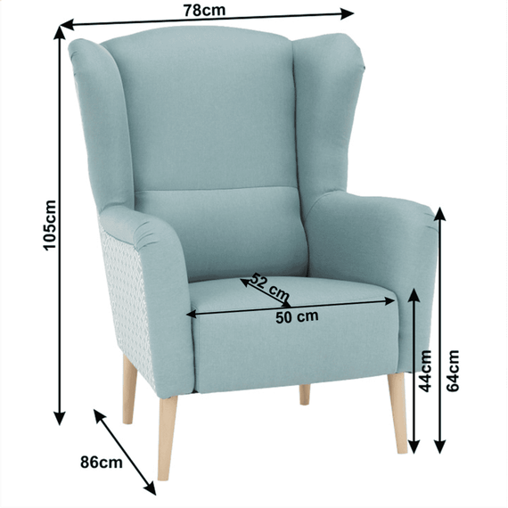 Scaun de design, ţesătură mentol/model, BELEK - 4- Roveli