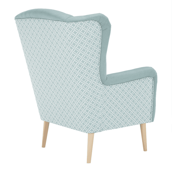 Scaun de design, ţesătură mentol/model, BELEK - 6- Roveli
