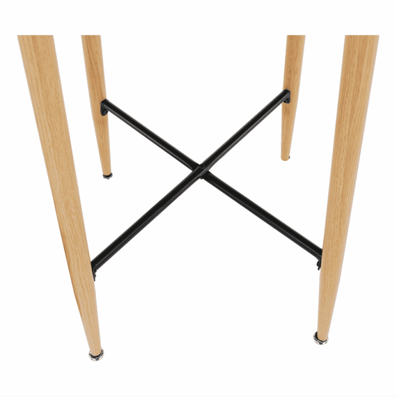 Masă de bar, alb/stejar, diametru 60 cm, IMAM - 8- Roveli