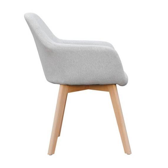 Fotoliu de design, gri deschis/fag, CLORIN NEW - 3- Roveli