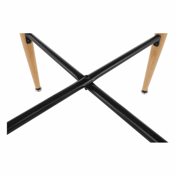 Masă de bar, alb/stejar, diametru 60 cm, IMAM - 6- Roveli