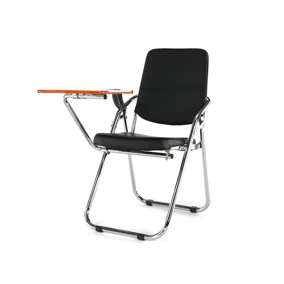 Scaun conferinţă cu măsuţă, negru/natural, SONER - 6- Roveli