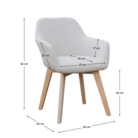 Fotoliu de design, gri deschis/fag, CLORIN NEW - 2- Roveli