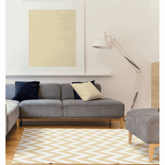 Covor, bej/model alb, 57x90, ADISA TYP 2 - 3- Roveli