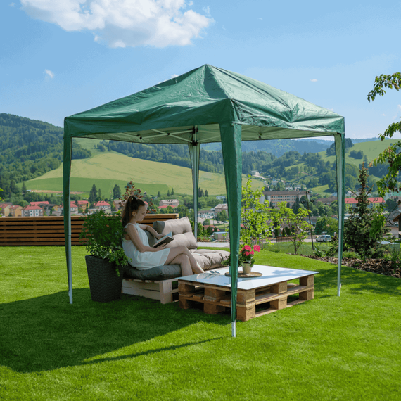 Pavilion de grădină pliabil, verde, 2x2 m, TREKAN TIP 1 - 2- Roveli