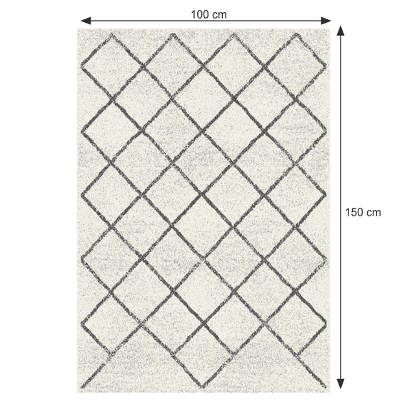 Covor, bej/model, 100x150, MATES TYP 2 - 3- Roveli
