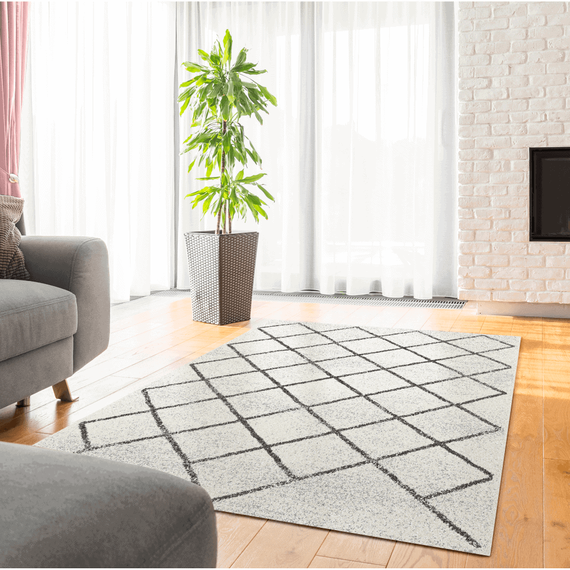 Covor, bej/model, 100x150, MATES TYP 2 - 2- Roveli