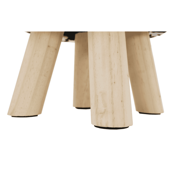 Taburet în formă de văcuţă, catifea Velvet alb/negru/natural, MOLLY - 7- Roveli