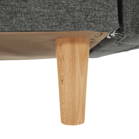 Fotoliu complet tapiţat, material textil gri închis, AMEDIA - 7- Roveli