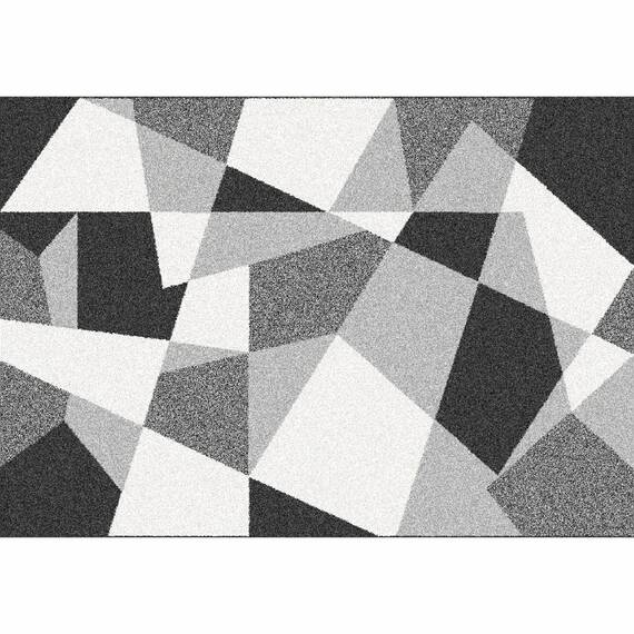 Covor, negru/gri/alb, 133x190, SANAR - - Roveli