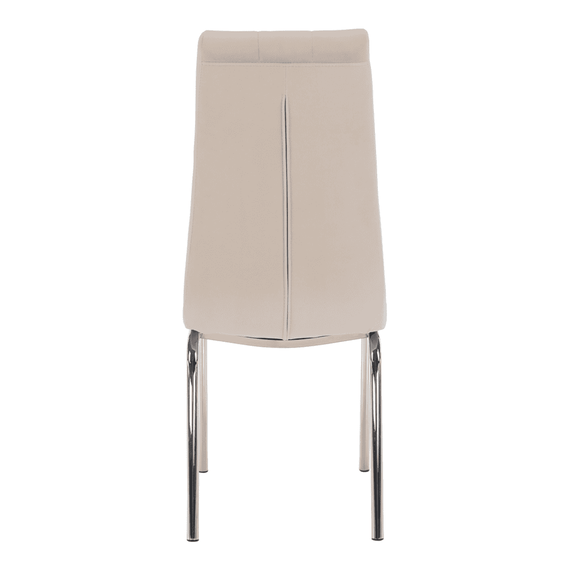 Scaun de masă, ţesătură catifea bej / crom, GERDA NEW - 7- Roveli
