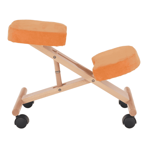Scaun ergonomic, portocale/ fag, FLONET - 13- Roveli